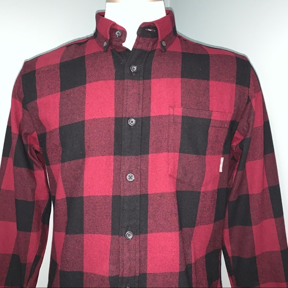 EDDIE BAUER size small Plaid Flannel long sleeve button down shirt - Picture 2 of 8